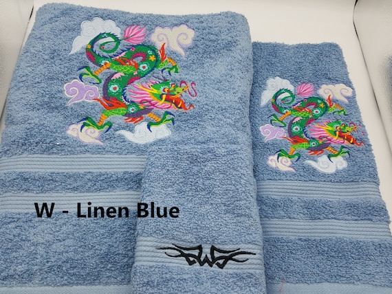 Chinese Dragon Embroidered Towels Pick Color of Towel and Size of Set Bath Sheet Bath Towel Hand Towel Washcloth Free Shipping Etsy Canada