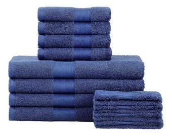 Navy Blue Bath Towel/Bath Sheet Blank Towels - Order Individually or Sets - Free Shipping