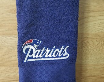 New England Patriots - Embroidered Hand Towels - Bathroom Decor