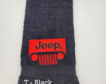 Jeep - Embroidered Hand Towels - Order One or More - Free Shipping