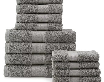 K - Gray Bath Towels
