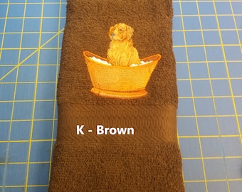 Irish Setter - Embroidered Hand Towels - Face Towel - Get One or More - Pick Color of Towel - Decorated Towel - Dogs - Free Shipping