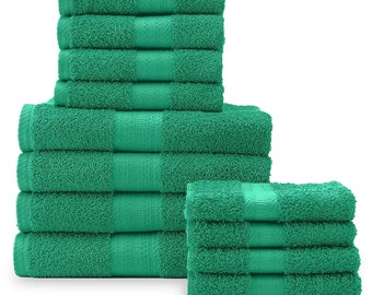 K - Green Bath Towels