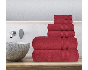 W - Sedona Red Bath Towels
