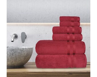 W - Sedona Red Bath Towels