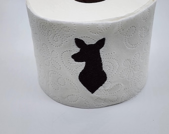 Doe Silhouette  Embroidered Toilet Paper