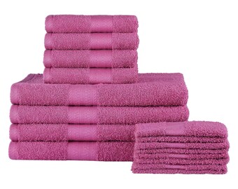 K - Raspberry Bath Towels