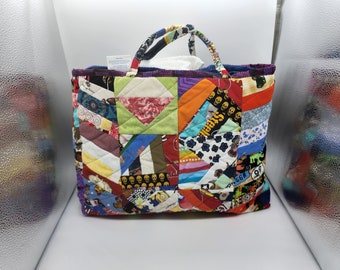 Bolso de mano reconstruido - Acolchado multicolor - Listo para enviar - Envío gratis