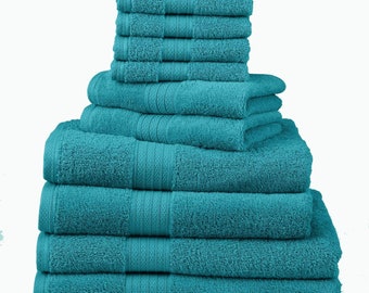 Teal Bath Towel Set Color