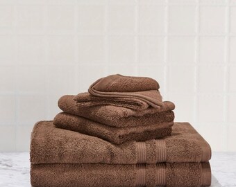 W - Brown Bath Towels