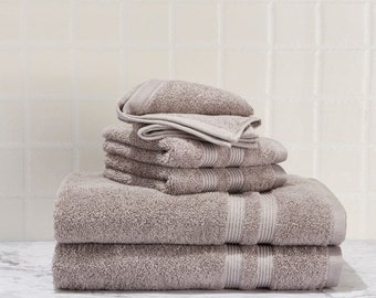 W - Gray Bath Towels