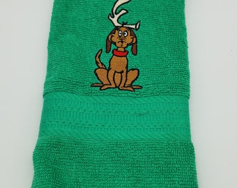 Embroidered Hand Towel - Max - Face Towel - Order One or More - Bathroom Decoration -  Free Shipping