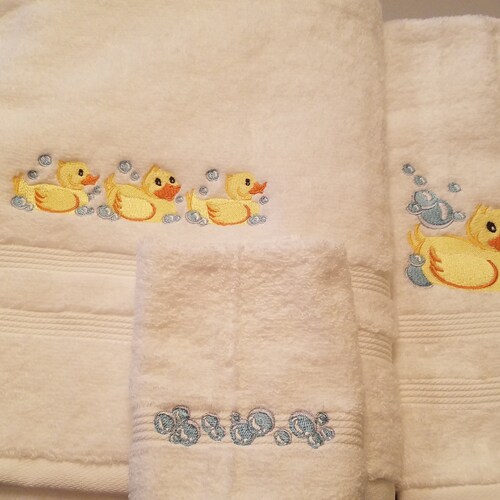 Rubber Ducky Embroidered Bath Towel Set, Rubber Duck Bathroom Set Kohl S