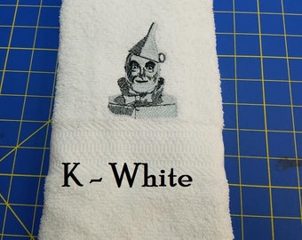 Wizard of Oz - Lion - Embroidered Hand Towels - Choose Towel Color - Order One or More - Free Shipping