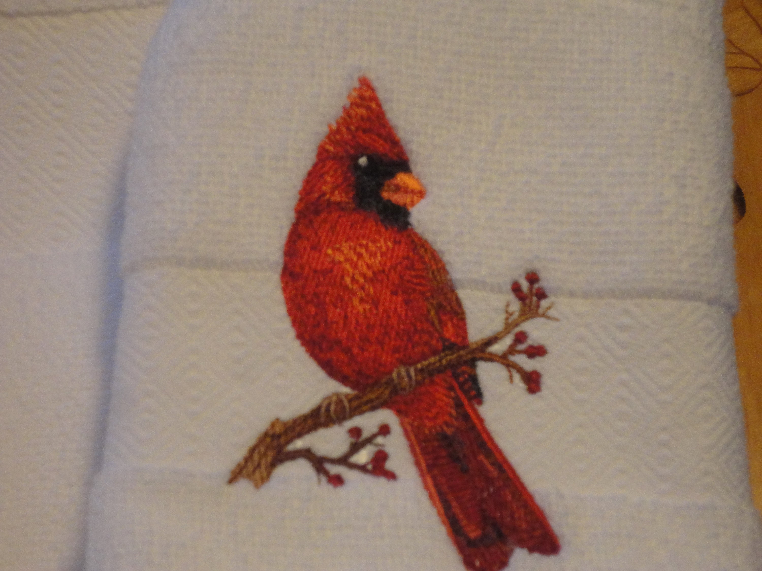 Redbirds Cardinals Embroidered Bath Towel Set Bath Etsy