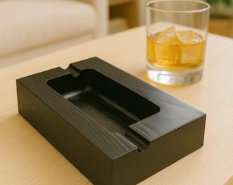 Handcrafted Ash Wood Cigar Ashtray