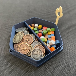 Magnetic Hex Game Trays – Modular Token Holders for Board Games – 3D Printed Organizer