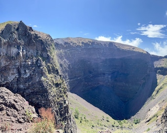 Panoramic Mount Vesuvius Wall Art and Pompeii-Scenic Photography Printable-Landscape Digital Download