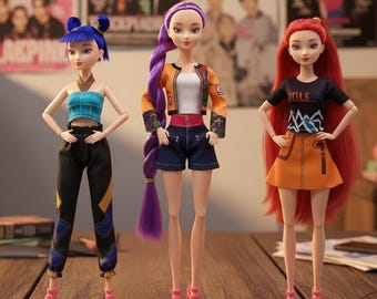 Kpop Figure Huntrix – Rumi Mira Zoey PVC Action Doll Toys - Grazioso regalo per bambini