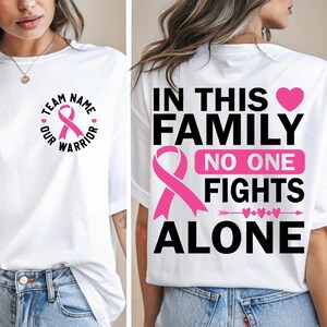 Cancer Support Shirts,Family Cancer Shirt,In This Family No One Fights Alone,Cancer Team Shirts,Cancer Group Shirt,Our Warrior Shirt, Orange