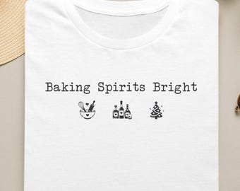 Back-Shirt mit fröhlichem Aufdruck, Weihnachtsbäcker-Shirts, Weihnachtsplätzchen-Shirt, Weihnachtsbäcker-Team, süße und witzige Weihnachtsgeschenke für Mütter