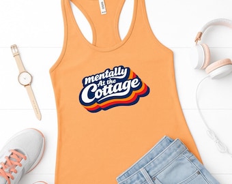 At the Cottage Women's Ideal Racerback Tank, Bookish Hockey Romance Boxy tank, Heated Rivalry Reader Tee, BookTok Aesthetic tank