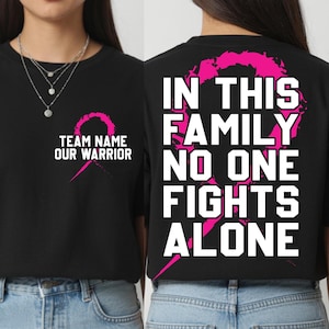 Cancer Support Shirts,Family Cancer Shirt,In This Family No One Fights Alone,Cancer Team Shirts,Cancer Group Shirt,Our Warrior Shirt, Orange