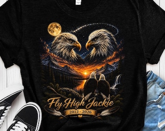 Jackie- und Shadow-Eagle-Shirt, Jackie-Gedenk-T-Shirt mit Grafik