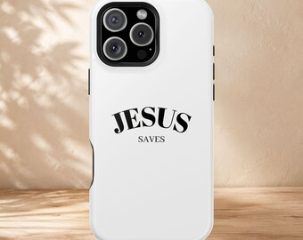 Étui magnétique résistant aux chocs Jésus sauve