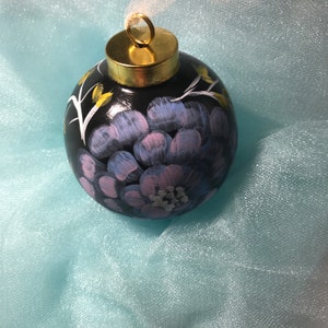 Floral Christmas ornaments, hand painted Christmas ornaments, painted ornaments, hand painted ceramic ornament, ceramic ornaments