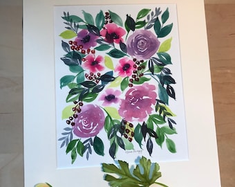 Floral arrangment Watercolor Original