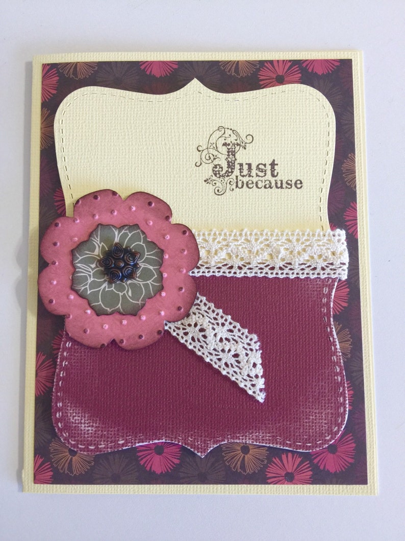 Just Because Handmade Greeting Card image 1