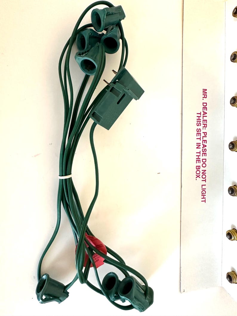 Vintage Noma Christmas Crystal Bubble Lights Strand of 7 Tested Works