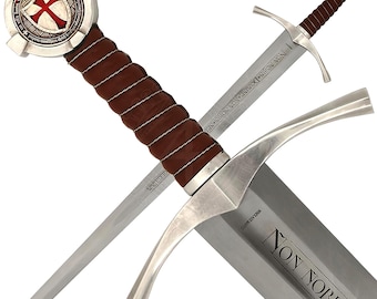Handmade Knights Templar Sword: Collectible Medieval Carbon Steel - 38 Inch
