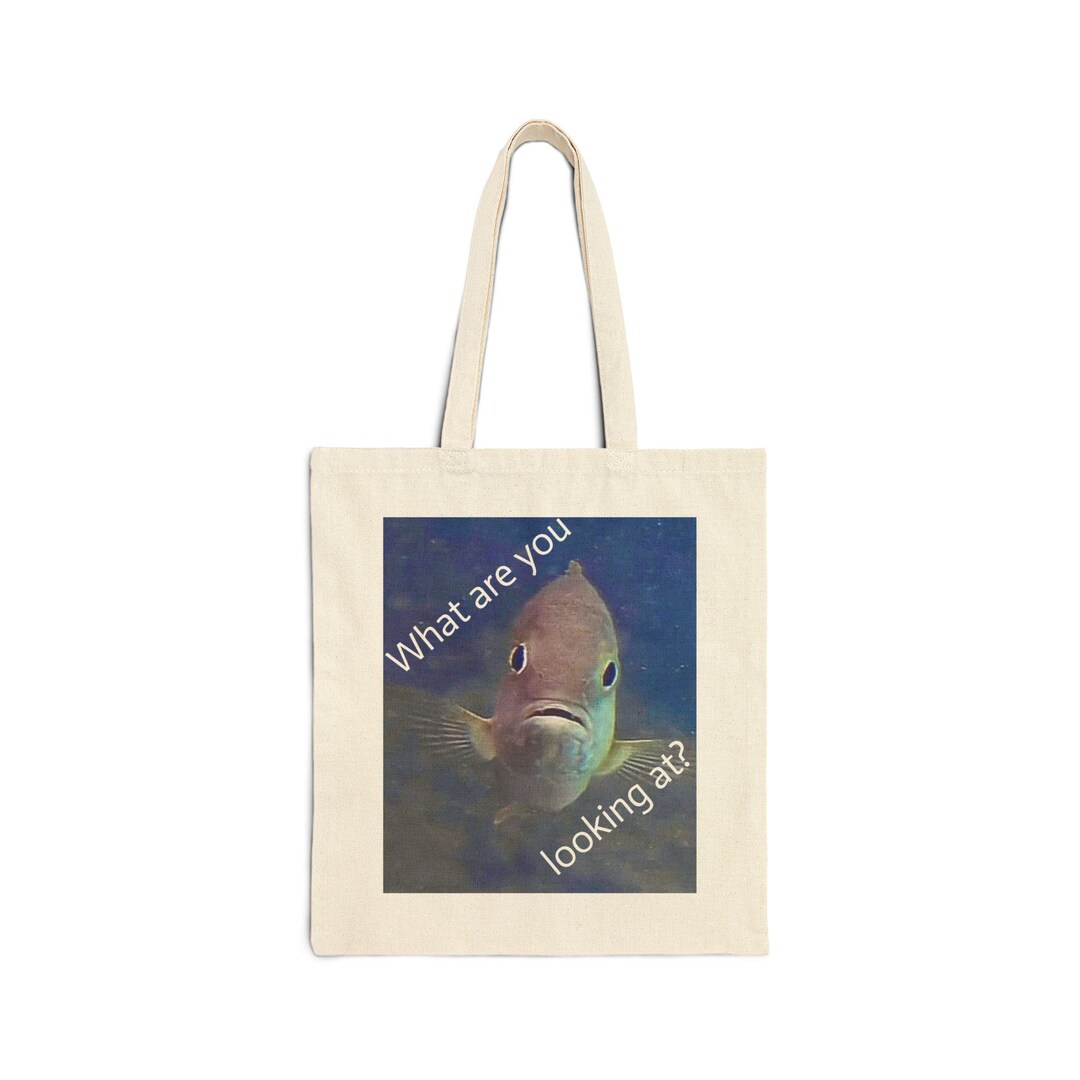 Funny Fish Face Tote Bag | 
