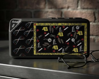 Crime Scene Collage Jabba Bluetooth Speaker | DNA Print, Crime Scene Border
