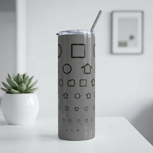 Lea Pediatric Eye Chart Stainless Steel Tumbler 20oz | Optometry, Eye Care