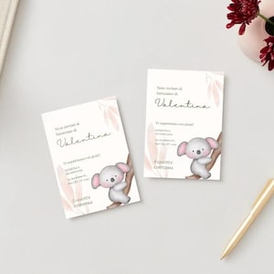 Inviti Battesimo Bambino | Biglietto Personalizzabile | PDF Stampabile