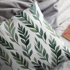 Botanical Leaf Pillowcase, Cozy Home Decor, Plant Lover Gift, Greenery Accent, Nature Inspired Cushion Cover