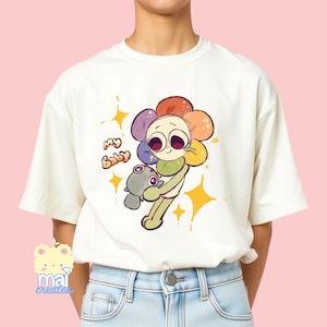 Roblox | Dandy’s World Character Dandy + Pebble Unisex Youth 100% Cotton T-Shirt | 13 Colors | Gamer Boys Girls Birthday Gift