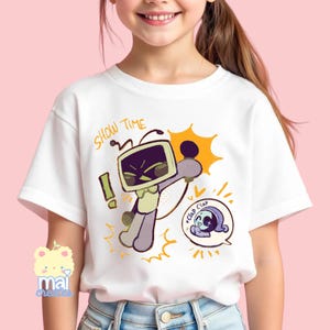 Roblox | Dandy’s World Vee + Astro Unisex Youth 100% Cotton T-Shirt | 7 Colors | Gamer Boys Girls Birthday Gift Present | Cute Characters