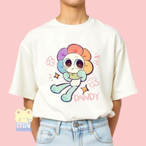 Roblox | Dandy’s World Character Dandy Unisex Youth 100% Cotton T-Shirt | 13 Colors | Video Gamer Boys Girls Birthday Gift Present |