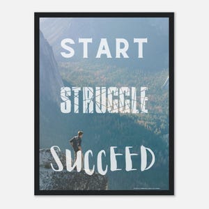 Arte motivazionale, affermazioni, ispirazione, imprenditore, ufficio, poster con cornice in legno su carta opaca di alta qualità, 30 x 40 cm / 12 x 16 pollici