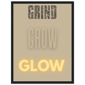 Arte motivazionale, ispirazione, affermazioni, successo, imprenditore, poster con cornice in legno su carta opaca di alta qualità, 30 x 40 cm / 12 x 16 pollici