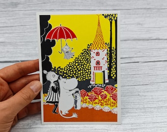Cartolina vuota Moomin - Add-on confezione regalo - Arte da libro di fiabe