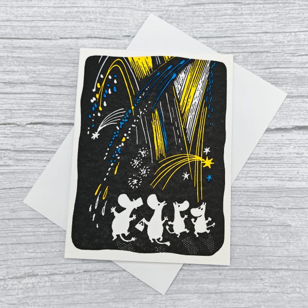 Moomin Greeting Card - Tove Jansson Illustration - Moomin fan gift - Scandinavian Stationary