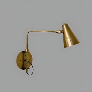 Mid Century Brass Modern Wall Sconce Elegance Italian Wall Lamp Light - Handmade Brass Light Fixture Hallway Wall Lamp, Bedside Lamp