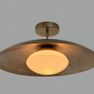Mid century Globe Disk Brass Chandelier Modern Ceiling Light Italian Brass Sputnik Pendant Light Elegant Brass Chandelier