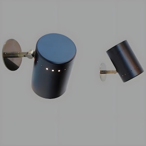 Black Italian Brass Cylinder Wall Sconce Mid-Century Modern Light Fixture Sputnik Lights Bathroom Light Vanity Wall Lamp