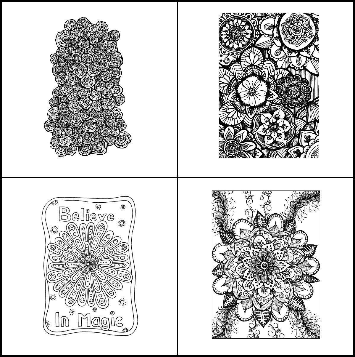 Sketchbook Coloring Book Instant Download Etsy